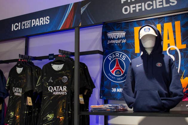 Illustration du pop up store éphémère à Paris (1er) du Paris-Saint-Germain, à l occasion de la finale de la Ligue des champions (PSG vs Arsenal), le 29 mai 2026. Son ouverture est prévue du 27 au 31 mai 2026. Lou-Line Cottard Bestimage Illustration of the Paris Saint-Germain pop-up store in Paris (1st arrondissement), on the occasion of the Champions League final (PSG vs Arsenal), on May 29, 2026. Its opening is scheduled from May 27 to 31, 2026. Paris France  Copyright: xLou-LinexCottardx xBestimagexLou-LinexCottardx xBestimagex