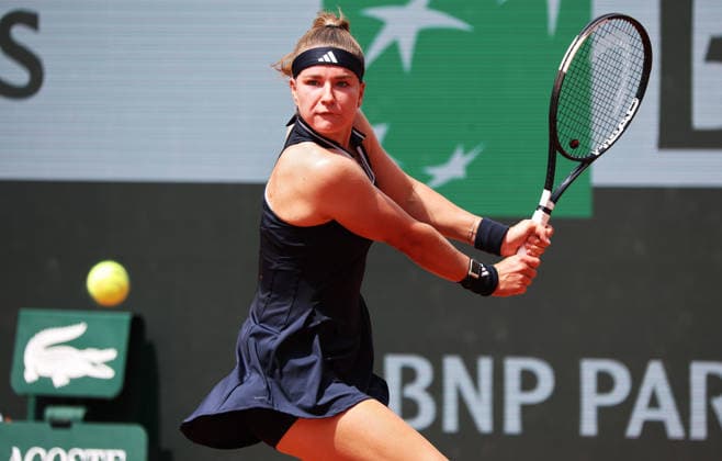 TENNIS - French Open 2026 PARIS,FRANCE,29.MAY.26 - TENNIS - WTA, Tennis Damen Tour, French Open, Roland Garros, Grand Slam. Image shows Karolina Muchova (CZE).  GEPAxpictures xMatthiasxHauer