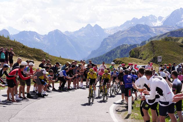 The race during Stage 19 of the Giro d™Italia, from Feltre to Alleghe, Italy, Friday, May 29, 2026.  Copyright: xFabioxFerrari LaPressex