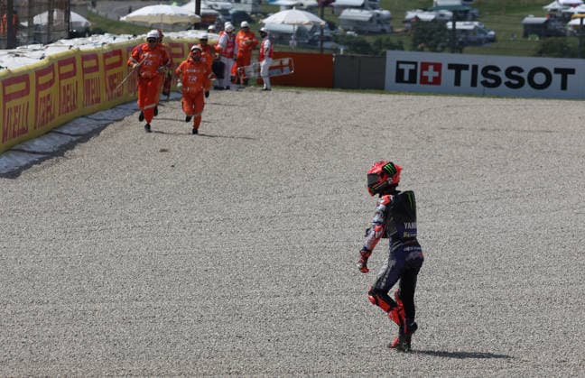 29 05 2026, Autodromo Internazionale del Mugello, Mugello, MotoGP Italian Grand Prix 2026 ,in the picture accident of Fabio Quartararo FRA , Monster Energy Yamaha MotoGP Photo by Hasan Bratic DeFodi Images
