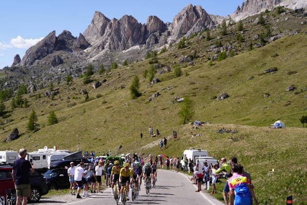 The race during Stage 19 of the Giro d™Italia, from Feltre to Alleghe, Italy, Friday, May 29, 2026.  Copyright: xFabioxFerrari LaPressex