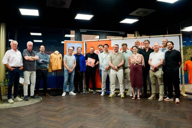 ZEIST , 29-05-2026 , Kick uitgevers , Book presentation het Oranjeshirt , A group of collectors and journalists documented the complete history of the Dutch national team, Nationalteam in words and images, from the first national selection in 1894 to the present day. Book presentation het Oranjeshirt  x204033240x Copyright: