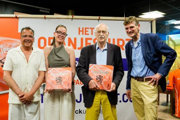 ZEIST , 29-05-2026 , Kick uitgevers , Book presentation het Oranjeshirt , A group of collectors and journalists documented the complete history of the Dutch national team, Nationalteam in words and images, from the first national selection in 1894 to the present day. Book presentation het Oranjeshirt  x204033249x Copyright: