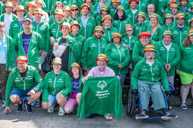 The Saarland Special Olympics athletes will receive their team kit at the sports school in Saarbrücken on Friday 29 5 2026 bub
