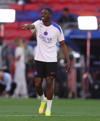 Ousmane DembÃ lÃ of Paris Saint-Germain Paris Saint-Germain Training Session, UEFA Champions League, Final, Football, Puskas Arena, Budapest, Hungary - 29 May 2026Budapest Puskas Arena Hungary EDITORIAL USE ONLY No use with unauthorised audio, video, data, fixture lists, club league logos or live services. Online in-match use limited to 120 images, no video emulation. No use in betting, games or single club league player publications.  Copyright: xKieranxMcManus Shutterstockx 16898279aj