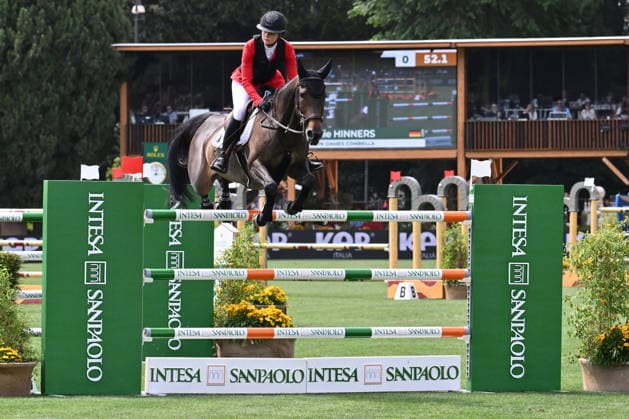 IPA85163121 - Sophie HINNERS (GER) and IRON DAMES COMBELLA during the 93rd CSIO Roma 2026 Competition No. 5 - NATIONS CUP INTESA SANPAOLO Two rounds competition - h. 160 Prize Money: 220,000 Ä on May 29, 2026 at Piazza di Siena in Rome, Italy.  Copyright: xDomenicoxCippitelli IPAxSportx xx 85163121