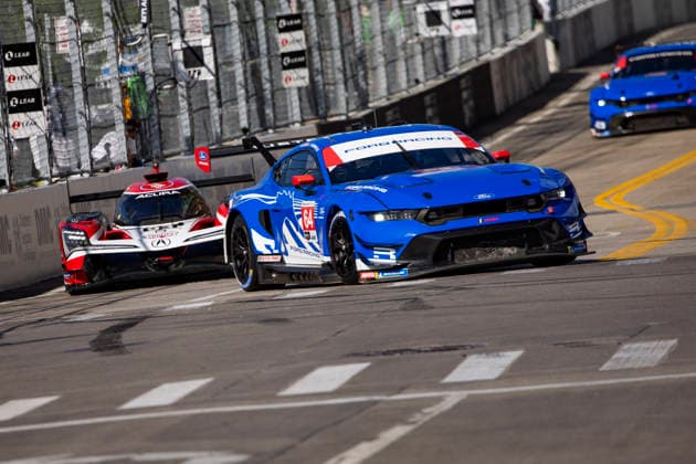 AUTO - IMSA - DETROIT SPORTS CAR CLASSIC 2026 64 BARKER Ben (gbr), OLSEN Dennis (nor), Ford Racing, Ford Mustang GT3, action during the Chevrolet Detroit Sports Car Classic, 5th round of the 2026 2026 IMSA SportsCar Championship, on the Streets of Detroit, from May 29 to 31, 2026 in Detroit, Michigan, United States of America - DetroitUnited States Copyright: xJULIENxDELFOSSEx