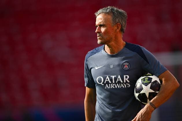 Hungary Soccer Champions League PSG Training 9176257 29.05.2026 Paris Saint-Germain s head coach Luis Enrique attends a training session on the eve of the UEFA Champions League final soccer match against Arsenal at the Puskas Arena, in Budapest, Hungary. Alexey Filippov Sputnik Budapest Hungary  Copyright: xAlexeyxFilippovx