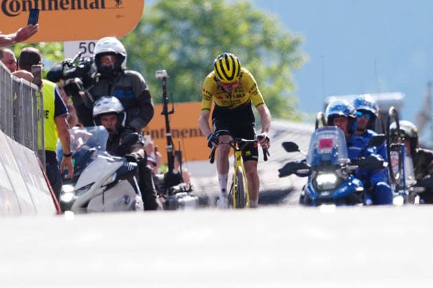United States™ Sepp Kuss of Team Visma Lease A Bike stage winner during Stage 19 of the Giro d™Italia from Feltre to Alleghe (Piani di Pezze ) Italy, Friday May 29, 2026  Copyright: xGianxMattiaxD Alberto LaPressex