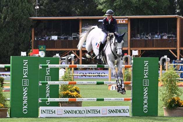 EQUITATION - International Equitation - Piazza di Siena - 93rd CSIO of Rome 2026 Photo by IPA ABACAPRESS.COM85163114 - Marie DEMONTE (FRA) and FORBAN DE BELIARD during the 93rd CSIO Roma 2026 Competition No. 5 - NATIONS CUP INTESA SANPAOLO Two rounds competition - h. 160 Prize Money: 220,000 Ä on May 29, 2026 at Piazza di Siena in Rome, Italy. Rome Italy  Copyright: xIPAxSport ABACAx