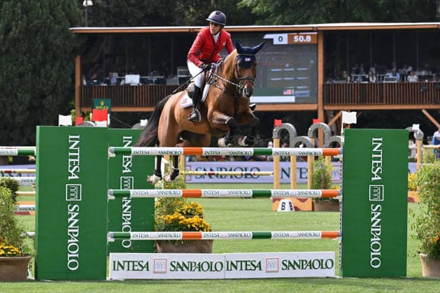 EQUITATION - International Equitation - Piazza di Siena - 93rd CSIO of Rome 2026 Photo by IPA ABACAPRESS.COM85163290 - Laura KRAUT (USA) and DORADO 212 during the 93rd CSIO Roma 2026 Competition No. 5 - NATIONS CUP INTESA SANPAOLO Two rounds competition - h. 160 Prize Money: 220,000 Ä on May 29, 2026 at Piazza di Siena in Rome, Italy. Rome Italy  Copyright: xIPAxSport ABACAx