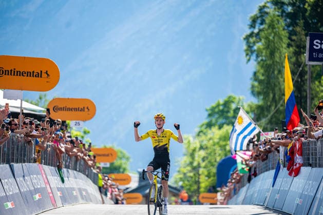 IPA85163889 - Sepp Kuss (USA) winning the stage - Giro D Italia 2026 Stage 19. Finish in Piani di Pezze in Alleghe (BL). On May 29 2026.  Copyright: xRiccardoxSpadettoxDexPaulis IPAxSportx xx 85163889