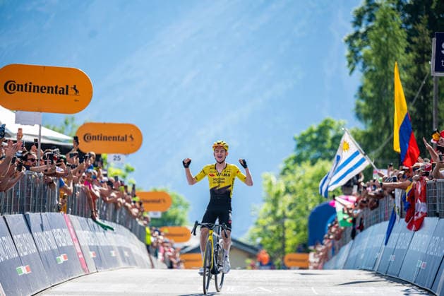IPA85163890 - Sepp Kuss (USA) winning the stage - Giro D Italia 2026 Stage 19. Finish in Piani di Pezze in Alleghe (BL). On May 29 2026.  Copyright: xRiccardoxSpadettoxDexPaulis IPAxSportx xx 85163890