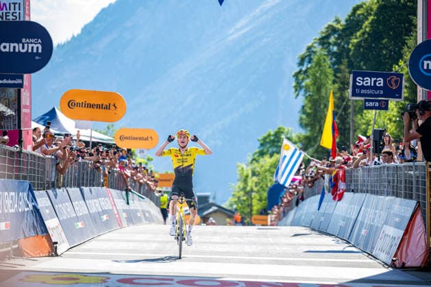 IPA85163891 - Sepp Kuss (USA) winning the stage - Giro D Italia 2026 Stage 19. Finish in Piani di Pezze in Alleghe (BL). On May 29 2026.  Copyright: xRiccardoxSpadettoxDexPaulis IPAxSportx xx 85163891