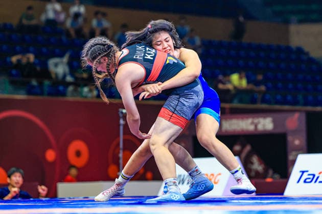 U17 Wrestling Asian Championships 69kg WW Uno Iwazaki JPN df Khadisha Flyuk KAZ Copyright: xAmirrezaxAliasgarix xUnitedxWorlx Kadir Caliskan United World Wr