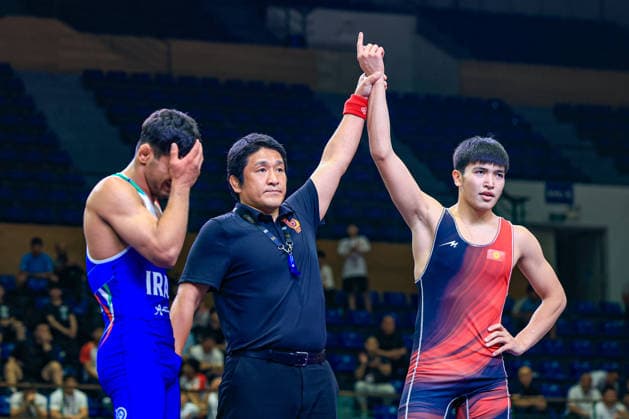 U17 Wrestling Asian Championships 71kg GR Baiel Bakytbekovich Nuraliev KGZ df Esmaeil Ebrahim Zaherdoust IRI Copyright: xAmirrezaxAliasgarix xUnitedxWorlx Kadir Caliskan United World Wr