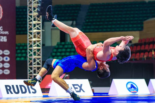 U17 Wrestling Asian Championships 80kg GR Edil Nurbekov KGZ df Ryohei Maruyama JPN Copyright: xAmirrezaxAliasgarix xUnitedxWorlx Kadir Caliskan United World Wr