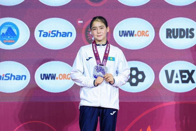 U17 Wrestling Asian Championships Podium 46kg WW Silver Inzhu Bakkozha KAZ Copyright: xAmirrezaxAliasgarix xUnitedxWorlx Kadir Caliskan United World Wr