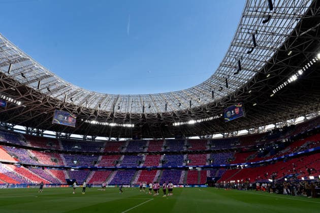 Paris Saint-Germain FC Training Session - MD-1 UEFA Champions League Final General view of Puskas Arena during the Paris Saint-Germain FC Training Session ahead the UEFA Champions League Final match between Paris Saint-Germain FC and Arsenal FC at Puskas Arena on May 29, 2026 in Budapest, Hungary Budapest Puskas Arena Hungary Hungary Copyright: xGiuseppexMaffiax 260529_UCL_PSG_TrainingSession_GM_09840