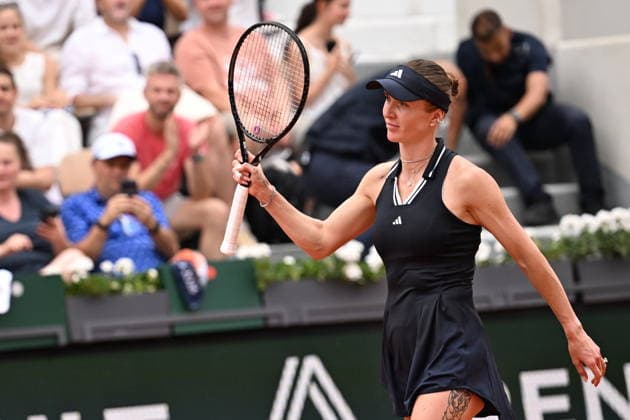 2026 French Open (Roland-Garros) - Day 6 PARIS, FRANCE - MAY 29: Elina Svitolina of Ukraine gestures against Tamara Korpatsch (not seen) of Germany during their women s singles third round match on day six of the French Open (Roland Garros) tennis tournament in Paris, France, on May 29, 2026. Burak Akbulut Anadolu Paris France. Editorial use only. Please get in touch for any other usage.  Copyright: x2026xAnadoluxBurakxAkbulutx