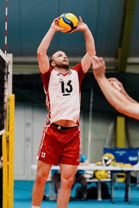 VOLLEYBALL - OEVV, AUT vs ESP, test match STEINBRUNN,AUSTRIA,29.MAY.26 - VOLLEYBALL - OEVV, Oesterreichischer Volleyball Verband, test match, Austria vs Spain. Image shows Max Thaller (AUT).  GEPAxpictures xKevinxKada