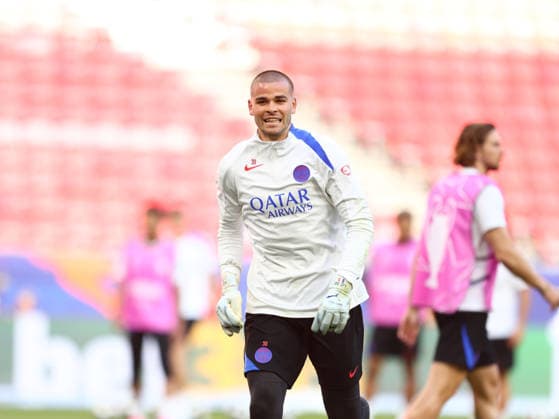 May 29, 2026, Budapest, Hungary: LUCAS CHEVALIER in the last PSG training session ahead of the UEFA Champions League 2025 26 final between Paris Saint-Germain and Arsenal FC at the Puskas Arena in Budapest, Hungary. Soccer 2026: UEFA Champions League Final: PSG Training  - ZUMAc179 20260529_zep_c179_029 Copyright: xMickaelxChavetx