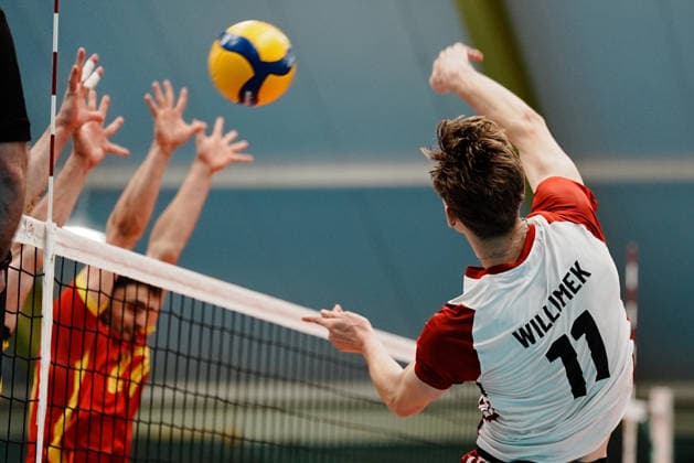 VOLLEYBALL - OEVV, AUT vs ESP, test match STEINBRUNN,AUSTRIA,29.MAY.26 - VOLLEYBALL - OEVV, Oesterreichischer Volleyball Verband, test match, Austria vs Spain. Image shows Tobias Willimek (AUT).  GEPAxpictures xKevinxKada