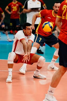 VOLLEYBALL - OEVV, AUT vs ESP, test match STEINBRUNN,AUSTRIA,29.MAY.26 - VOLLEYBALL - OEVV, Oesterreichischer Volleyball Verband, test match, Austria vs Spain. Image shows Unai Larranaga Ledo (ESP).  GEPAxpictures xKevinxKada