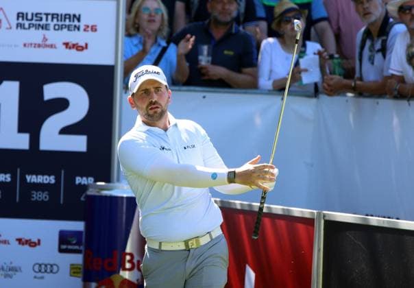 KITZBUEHEL, AUSTRIA - MAY 29: Critical face from VON DELLINGSHAUSEN, Nicolai (GER) at the Austrian Alpine Open presented by Kitzbuehel Tirol, DP World TOUR, Round 2 on May 29, 2026 in Kitzbuehel, Austria.DP World Tour Austrian Alpine Open, Kitzbuehel, 29.05.2026 Tirol Austria Copyright: xPhotographer:xNilsxKoepkex