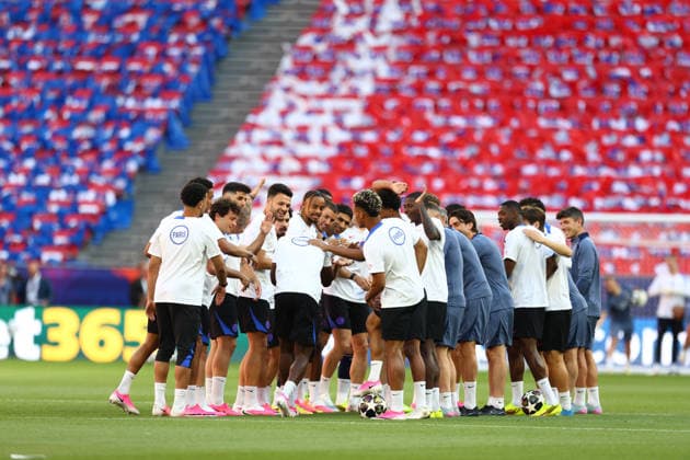 May 29, 2026, Budapest, Hungary: PSG players in the last PSG training session ahead of the UEFA Champions League 2025 26 final between Paris Saint-Germain and Arsenal FC at the Puskas Arena in Budapest, Hungary. Budapest Hungary - ZUMAc179 20260529_zep_c179_056 Copyright: xMickaelxChavetx