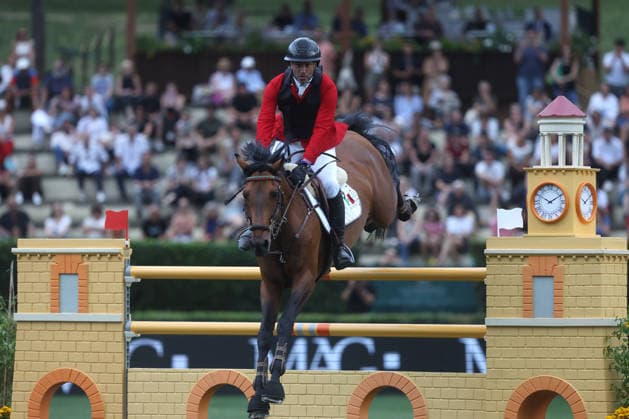 IPA85165128 - Rome, May 29, 2027: The Mexican team with Patricio Pasquel on the horse Chakkalou ps wins the trophy during the great international spectacle in PREMIO N. 5 - COPPA DELLE NAZIONI INTESA SANPAOLO, a two-heat category h. 160, among the most anticipated moments of the equestrian competition. The best international riders and teams compete on a technical and spectacular course for a total prize money of 220,000 euros, valid as 1st LR GPQ heats.  Copyright: xmarcoxiacobuccix xmarcoxiacobuccix 85165128