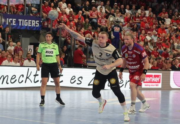 29 05 2026 Handball 1 Bundesliga DAIKIN HBL Season 2025 2026 33 Matchday HC Erlangen Metropolregion Nuremberg HCE Bergischer HC DaMa xdaxmax Noah Beyer 2, Bergischer HC