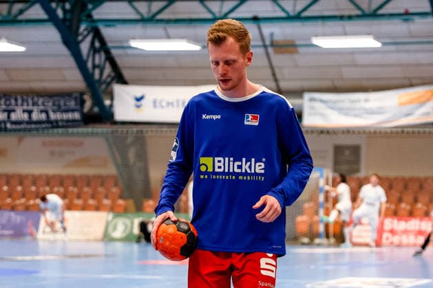 Sascha Pfattheicher HBW Balingen Weilstetten, 30 at the warm up before the game, Dessau Rosslauer HV 06 vs HBW Balingen Weilstetten, Handball, 2 Bundesliga, 33 Matchday, Season 2025 26, 29 05 2026, Dessau Rosslauer HV 06 vs HBW Balingen Weilstetten, Handball, 2 Bundesliga, 33 Matchday, Season 2025 26, 29 05 2026 Dessau Rosslau Copyright: xEibner-Pressefoto LauraxRoemerx EP_LRR