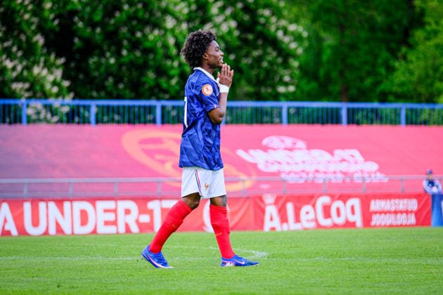 UEFA Under-17 European Championship, EM, Europameisterschaft Estonia 2026 Arone Gadou in action during the UEFA Under-17 European Championship Group-A match between France U-17 vs Denmark U-17 national teams, Tallinn Estonia 29.05.2026 Tallinn A Le Coq Arena Estonia Copyright: xMaurixLevandix
