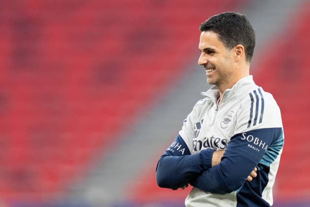 Arsenal FC Training Session - MD-1 UEFA Champions League Final Mikel Arteta Head Coach of Arsenal FC looks on during the Arsenal FC Training Session ahead the UEFA Champions League Final match between Paris Saint-Germain Fc and Arsenal FC at Puskas Arena on May 29, 2026 in Budapest, Hungary Budapest Puskas Arena Hungary Hungary Copyright: xGiuseppexMaffiax 260529_UCL_Arsenal_TrainingSession_GM_03323