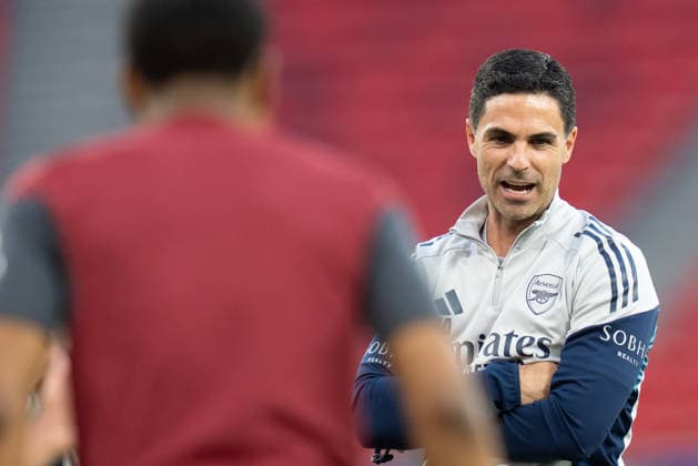 Arsenal FC Training Session - MD-1 UEFA Champions League Final Mikel Arteta Head Coach of Arsenal FC looks on during the Arsenal FC Training Session ahead the UEFA Champions League Final match between Paris Saint-Germain Fc and Arsenal FC at Puskas Arena on May 29, 2026 in Budapest, Hungary Budapest Puskas Arena Hungary Hungary Copyright: xGiuseppexMaffiax 260529_UCL_Arsenal_TrainingSession_GM_03405