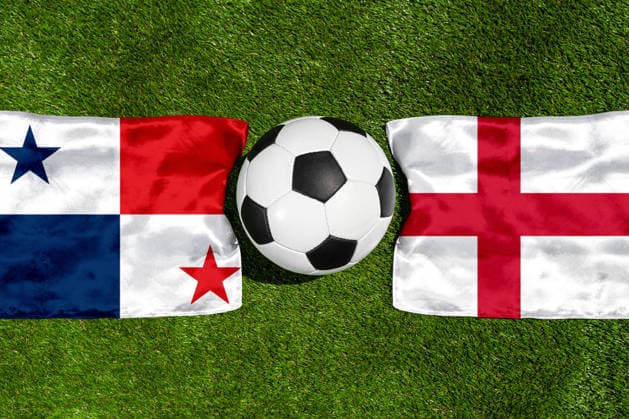 May 22, 2026: PHOTO MONTAGE, 2026 FIFA World Cup, WM, Weltmeisterschaft, Fussball National flags of Panama and England with a soccer ball on the field. Stock image for the group stage match on June 27 at the 2026 FIFA World Cup *** FOTOMONTAGE, Fußball-Weltmeisterschaft 2026: Nationalflaggen von Panama und England mit Fußball auf Rasen. Symbolbild zum WM-Gruppenspiel am 27 Juni bei der FIFA Fussball-Weltmeisterschaft 2026