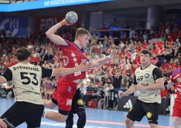 29 05 2026 Handball 1 Bundesliga DAIKIN HBL Season 2025 2026 33 Matchday HC Erlangen Metropolregion Nürnberg HCE Bergischer HC DaMa xdaxmax Sander Andreassen Overjordet 8, HC Erlangen HCE
