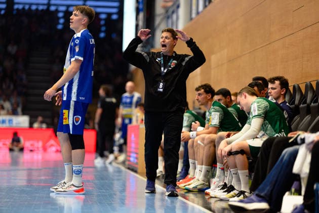 Nicolej Krickau Fuechse Berlin, coach loudly to his team GER, ThSV Eisenach against Fuechse Berlin, 1 Daikin Handballbundesliga, Handball, Matchday 30, Season 2025 2026, 29 05 2026 GER, ThSV Eisenach against Fuechse Berlin, 1 Daikin Handballbundesliga, Handball, Matchday 30, Season 2025 2026, 29 05 2026 Eisenach Copyright: xEibner-Pressefoto MartinxHerbstx EP_MHT