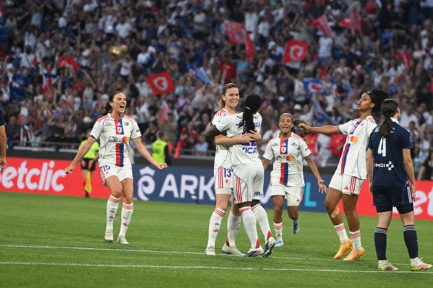 Football : OL Lyonnes vs Paris FC- final French Ligue Arkema - 29 05 2026 CHAWINGA Tabitha of OL Lyonnes scoring goal during the Final French Ligue Arkema match between OL Lyonnes and Paris FC at the Groupama stadium Lyon ,on May 29 2026 LYONFrance  Copyright: xMouradxAllilix