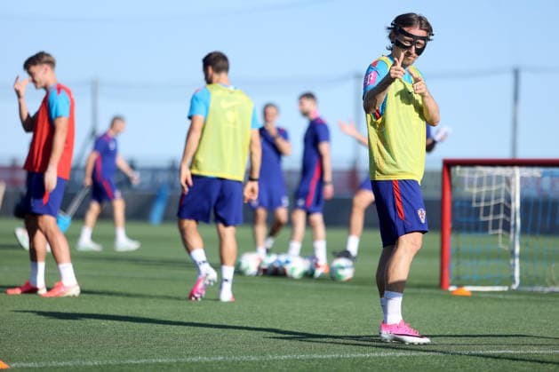 Croatia training session - Day 5 Luka Modric wore a protective face mask during his first training session with Croatia at Stadion Rujevica in Rijeka, Croatia, on May 29, 2026, after joining the national team, Nationalteam camp ahead of friendly matches against Belgium and Slovenia.  NelxPavletic PIXSELL