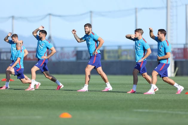 Croatia training session - Day 5 Josip Sutalo, Duje Caleta Car, Toni Fruk and Nikola Vlasic of Croatia during a training session at Rujevica Stadium in Rijeka, Croatia, on May 29, 2026. The Croatian national football team is holding a pre-World Cup training camp ahead of friendly matches against Belgium and Slovenia.  NelxPavletic PIXSELL