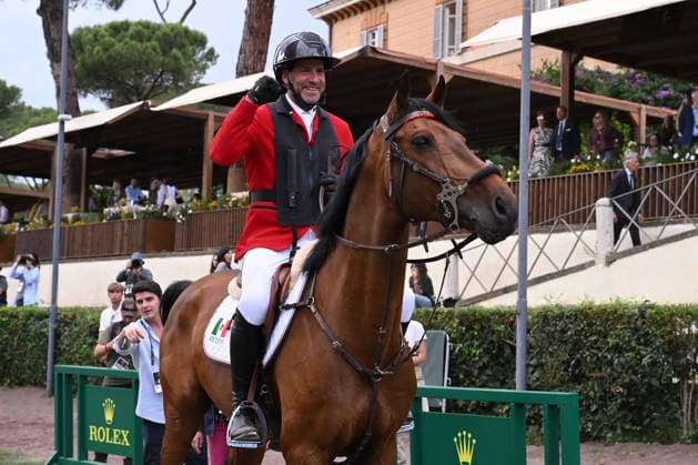 IPA85168599 - Patricio PASQUEL (MEX) and CHAKKALOU PS wins the jump-off against Germany during the 93rd CSIO Roma 2026 Competition No. 5 - NATIONS CUP INTESA SANPAOLO Two rounds competition - h. 160 Prize Money: 220,000 Ä on May 29, 2026 at Piazza di Siena in Rome, Italy.  Copyright: xDomenicoxCippitelli IPAxSportx xx 85168599