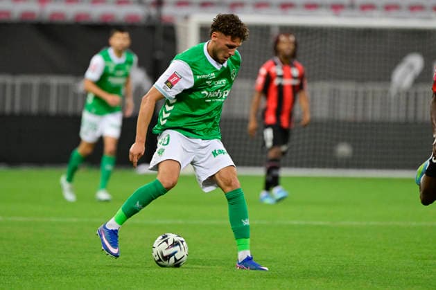 FOOTBALL : OGC Nice VS AS Saint-Etienne - Ligue 1 McDonald s play off - 29 05 2026 Lucas Stassin (ASSE) - Ligue 1 McDonald™s play off match between OGC Nice and AS Saint-Etienne on May 29, 2026 at the Allianz Riviera Stadium in Nice. NiceFrance  Copyright: xWilliamxCannarellax