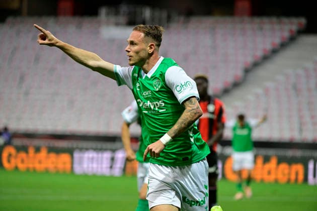 FOOTBALL : OGC Nice VS AS Saint-Etienne - Ligue 1 McDonald s play off - 29 05 2026 Irvin Cardona (ASSE) - Ligue 1 McDonald™s play off match between OGC Nice and AS Saint-Etienne on May 29, 2026 at the Allianz Riviera Stadium in Nice. NiceFrance  Copyright: xWilliamxCannarellax