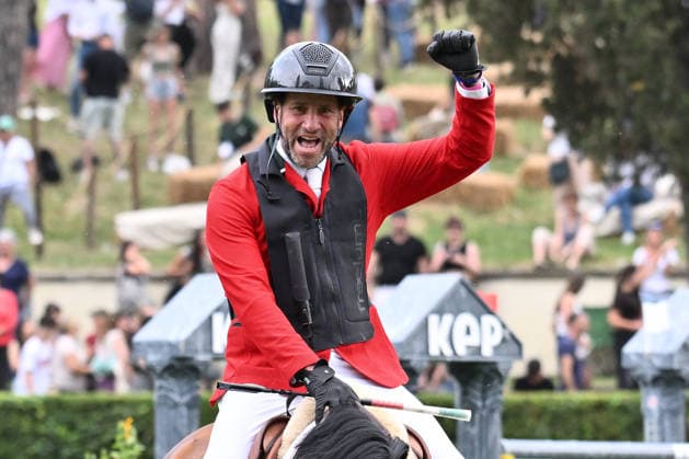 IPA85168587 - Patricio PASQUEL (MEX) and CHAKKALOU PS wins the jump-off against Germany during the 93rd CSIO Roma 2026 Competition No. 5 - NATIONS CUP INTESA SANPAOLO Two rounds competition - h. 160 Prize Money: 220,000 Ä on May 29, 2026 at Piazza di Siena in Rome, Italy.  Copyright: xDomenicoxCippitelli IPAxSportx xx 85168587