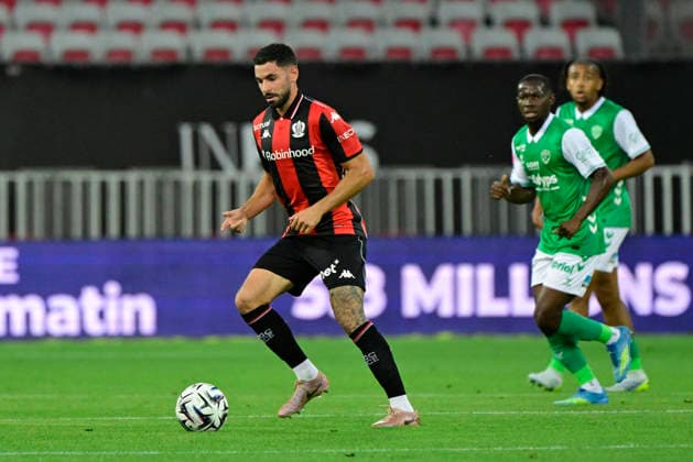 FOOTBALL : OGC Nice VS AS Saint-Etienne - Ligue 1 McDonald s play off - 29 05 2026 Morgan Sanson (OGCN) - Ligue 1 McDonald™s play off match between OGC Nice and AS Saint-Etienne on May 29, 2026 at the Allianz Riviera Stadium in Nice. NiceFrance  Copyright: xWilliamxCannarellax