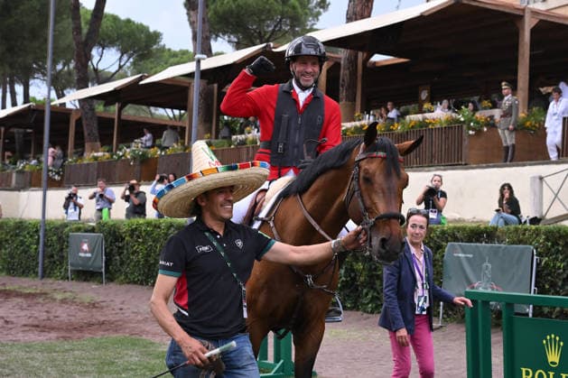 93? CSIO di Roma 2026 Patricio Pasquel of Mexico and Chakkalou PS compete in the jump-off against Germany during the 93rd CSIO Roma 2026 Competition No. 5 - Nations Cup Intesa Sanpaolo, a two-round competition with a height of 160 cm and a prize money of 220,000 euros, on May 29, 2026, at Piazza di Siena in Rome, Italy. Rome Italy  Copyright: xDomenicoxCippitellix originalFilename:cippitelli-ita93csi260529_npVBS.jpg