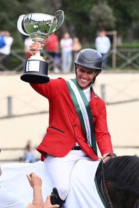 93? CSIO di Roma 2026 Fernando Martinez Sommer of Mexico and Joep, representing the Mexico Team, win the 93rd CSIO Roma 2026 Competition No. 5 - Nations Cup Intesa Sanpaolo, a two-round competition with a height of 160 cm and a prize money of EUR220,000, at Piazza di Siena in Rome, Italy, on May 29, 2026. Rome Italy  Copyright: xDomenicoxCippitellix originalFilename:cippitelli-ita93csi260529_npjZ0.jpg