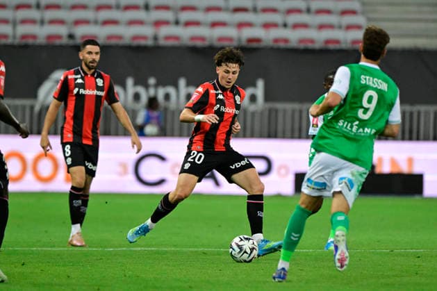 FOOTBALL : OGC Nice VS AS Saint-Etienne - Ligue 1 McDonald s play off - 29 05 2026 Tom Louchet (OGC Nice) - Ligue 1 McDonald™s play off match between OGC Nice and AS Saint-Etienne on May 29, 2026 at the Allianz Riviera Stadium in Nice. NiceFrance  Copyright: xWilliamxCannarellax